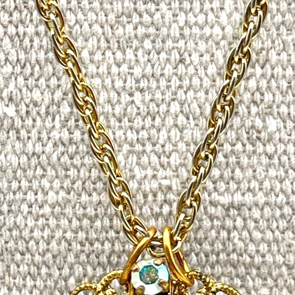 W. Germany Vintage Porcelain Floral Painted Converted Necklace Victorian Style - Picture 15 of 16